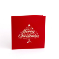 tarjeta de felicitación hecha a mano de la decoración de la Navidad del papel 3d del handwork barato